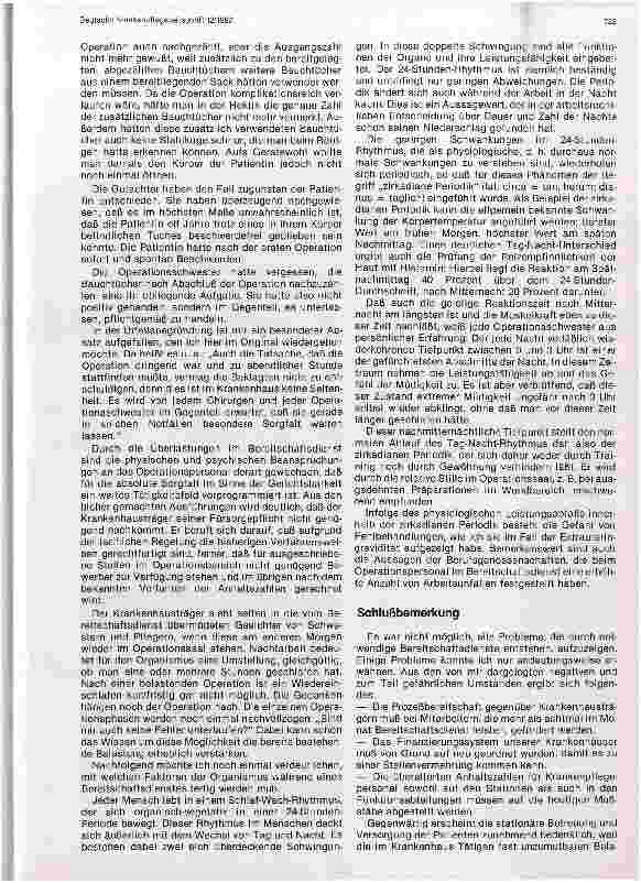 Vorschauseite 2: Probleme durch notwendigen Bereitschaftsdienst