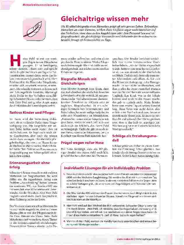 Vorschauseite 1: Gleichaltrige wissen mehr