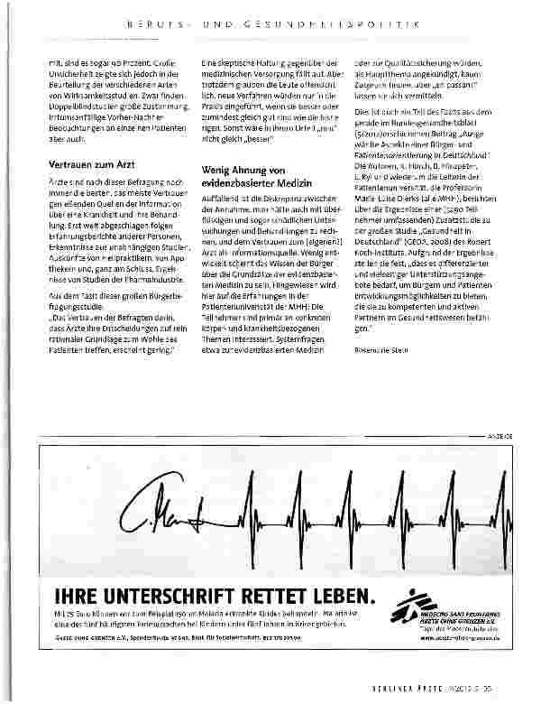 Vorschauseite 2: Was wissen und meinen die Patienten?