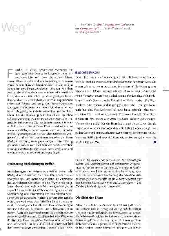 Vorschauseite 2: Erwachsene Menschen mit geistiger Behinderung im Elternhaus