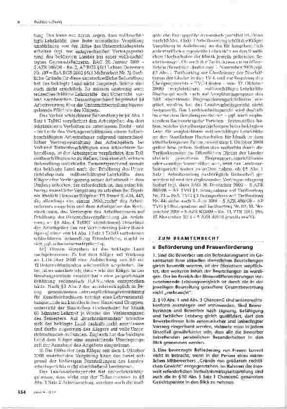 Vorschauseite 5: Diskriminierungsverbot bei Vergütung einer Teilzeitkraft
