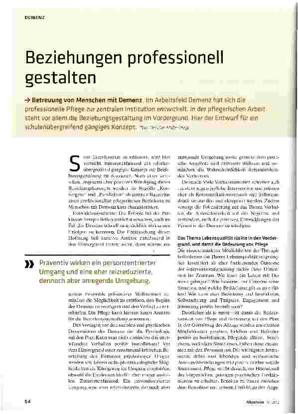 Vorschauseite 1: Beziehungen professionell gestalten