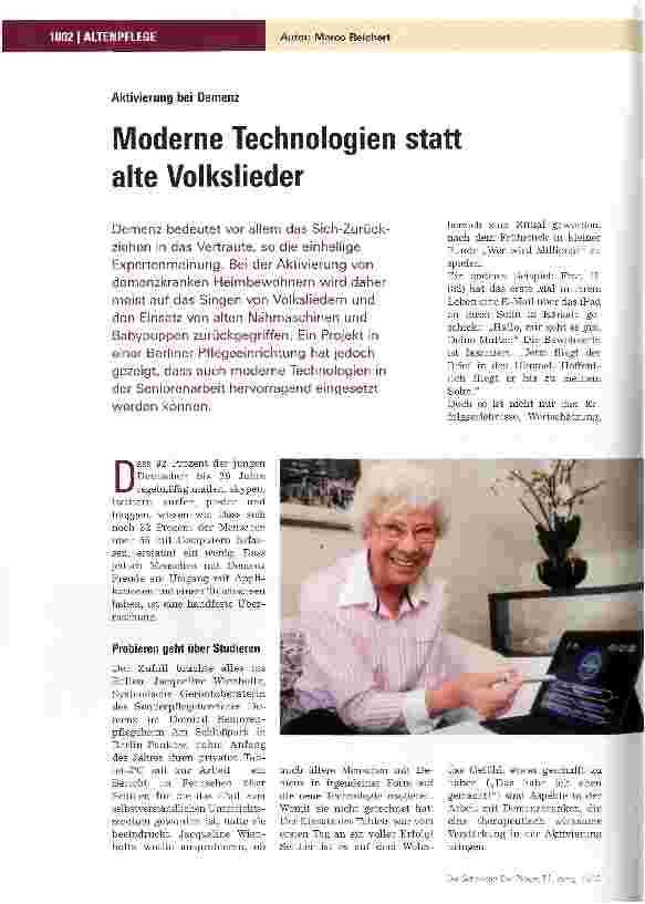 Vorschauseite 1: Moderne Technologien statt alte Volkslieder