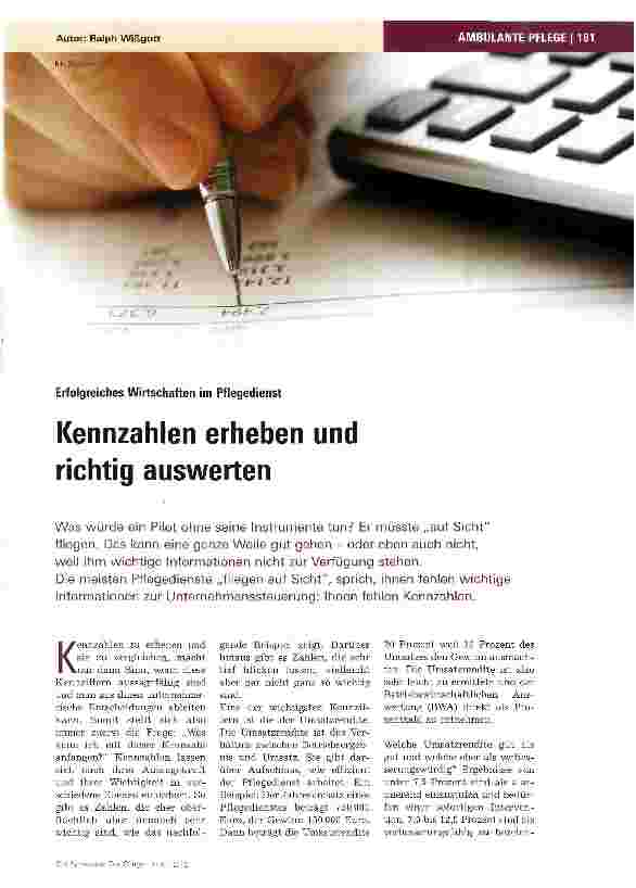 Vorschauseite 1: Kennzahlen erheben und richtig auswerten