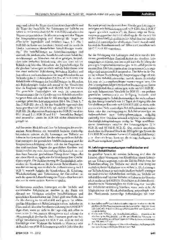 Vorschauseite 3: Medizinische Rehabilitation in der Sozialhilfe - Reservefunktion der Leistungen zur Teilhabe am Leben in der Gemeinschaft