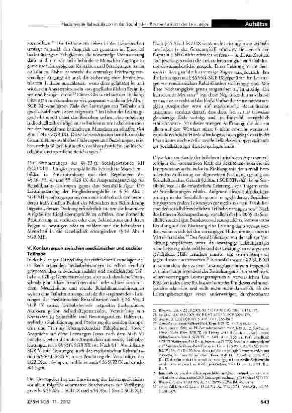 Vorschauseite 5: Medizinische Rehabilitation in der Sozialhilfe - Reservefunktion der Leistungen zur Teilhabe am Leben in der Gemeinschaft
