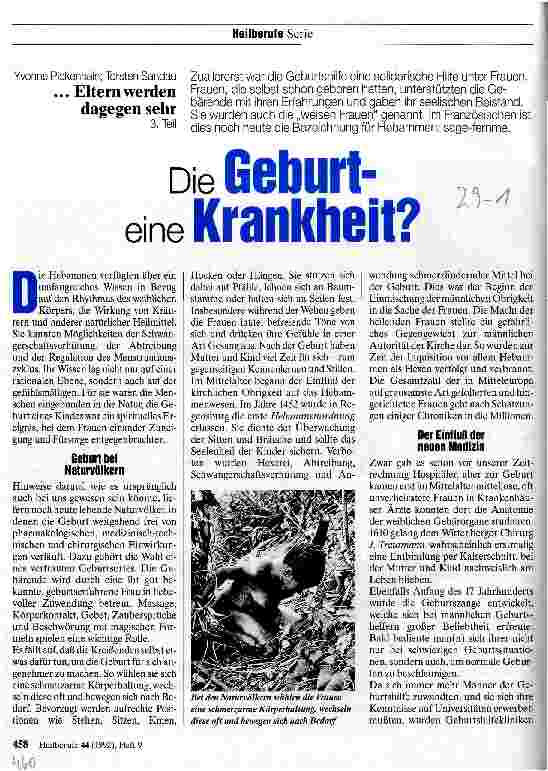 Vorschauseite 1: Die Geburt - eine Krankheit?