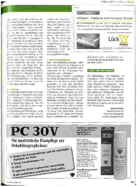 Vorschauseite 2: Dekubitus - Menetekel der Pflege?