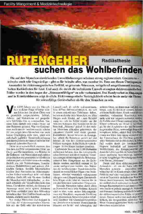 Vorschauseite 1: Rutengeher suchen das Wohlbefinden Radiästhesie