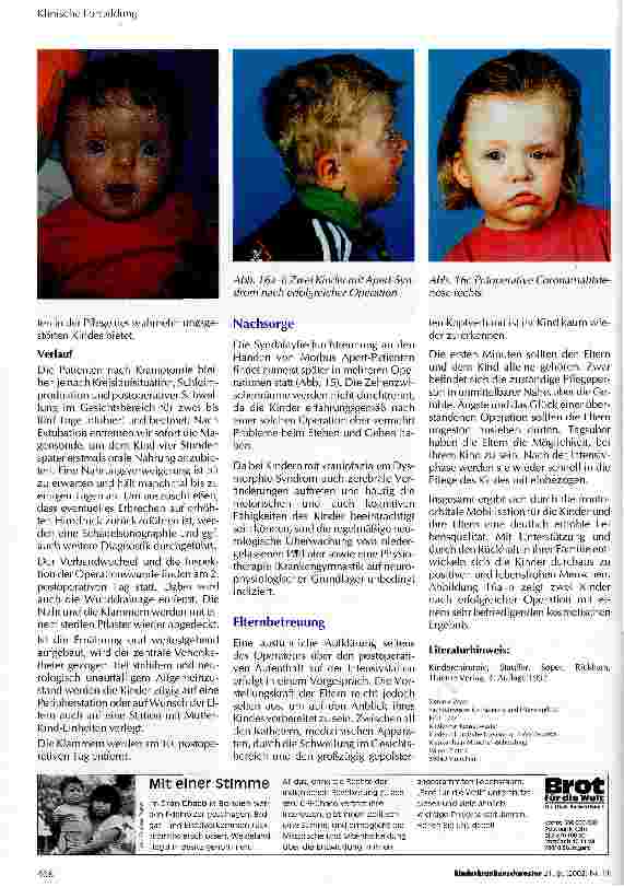 Vorschauseite 5: Postoperative Pflege von Patienten mit Kraniosynostosen