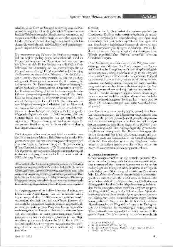 Vorschauseite 2: Ziel und Struktur einer geförderten Privaten Pflegezusatzversicherung