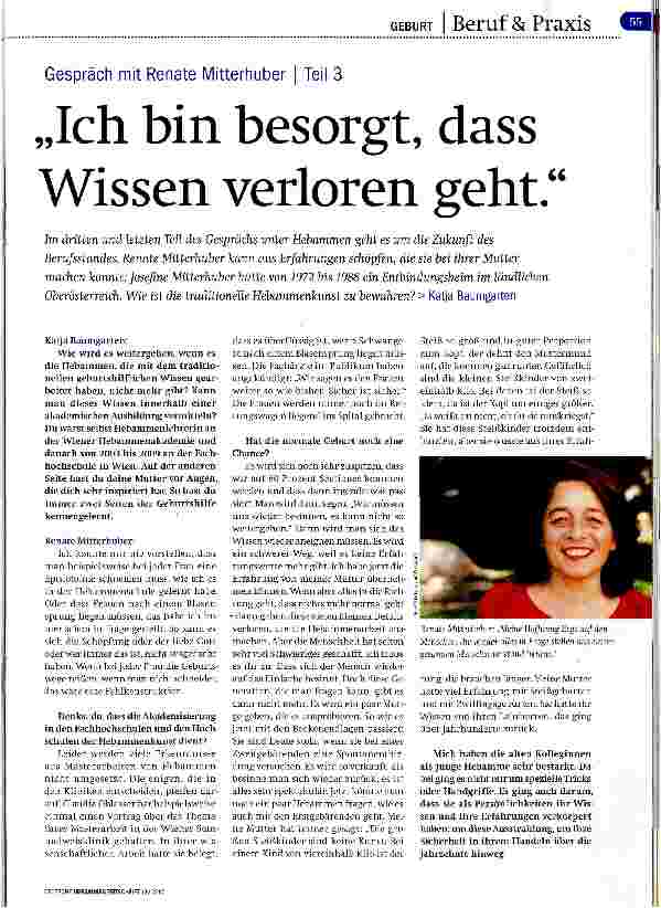Vorschauseite 1: Ich bin besorgt, dass Wissen verloren geht.