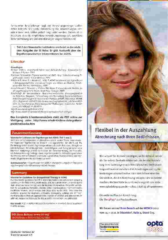 Vorschauseite 5: Wunstorfer Leitfaden zur Ergotherapie bei ADHS im Kindesund Jugendalter