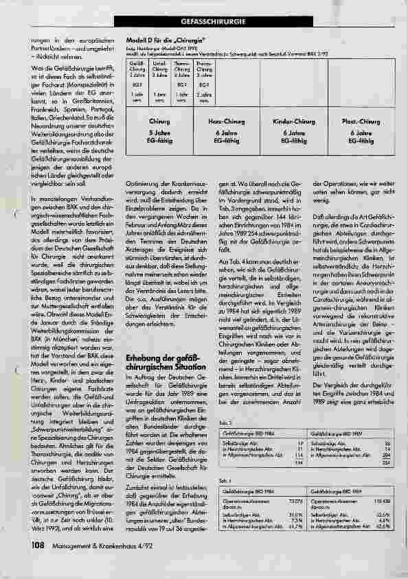 Vorschauseite 4: Die Situation der Gefäßchirurgie in Zahlen