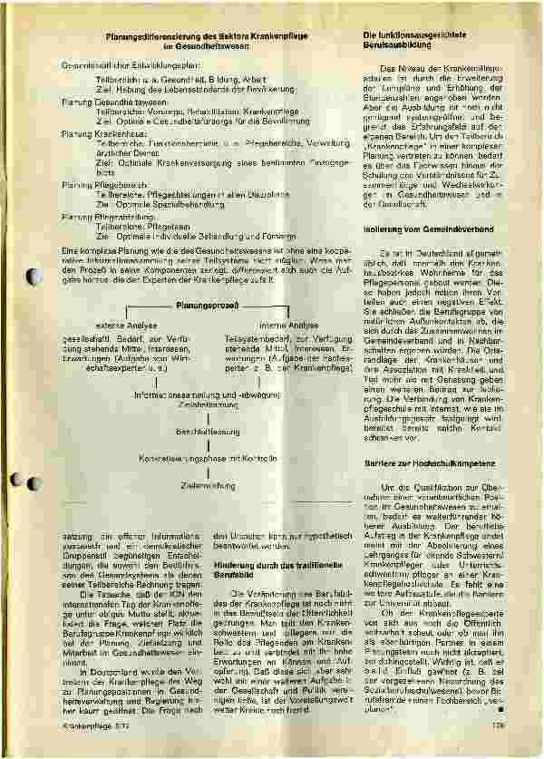 Vorschauseite 2: Zielsetzung und Planung im Gesundheitswesen(II) Welche Aufgaben fallen Schwestern und Pflegern dabei zu?