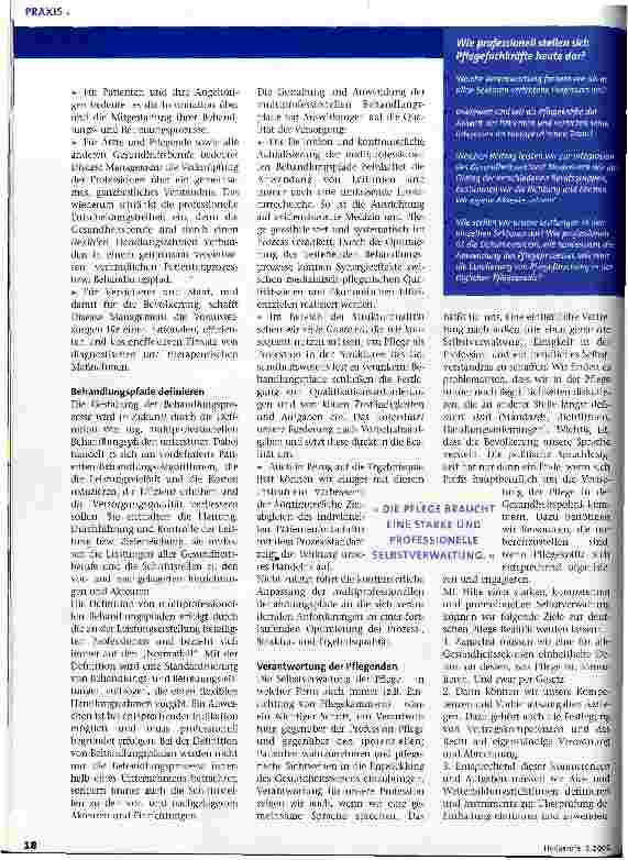 Vorschauseite 2: Pflege in der Gesundheitspolitik