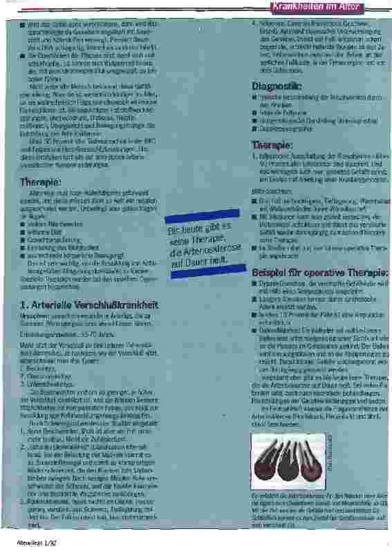 Vorschauseite 2: Arteriosklerose - die Schaufensterkrankheit Eine Orientierung für Pflegekräfte in der Altenhilfe /Teil 1