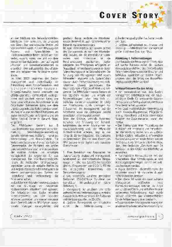 Vorschauseite 3: Ein systematischer Ansatz zur Verbesserung derErfassung von Behandlungsfehlern