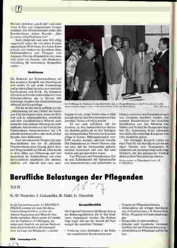 Vorschauseite 3: 6. Internationaler Kongreß für Krankenpflege in den Funktionsdiensten Mannheim 10.-12.9.1992