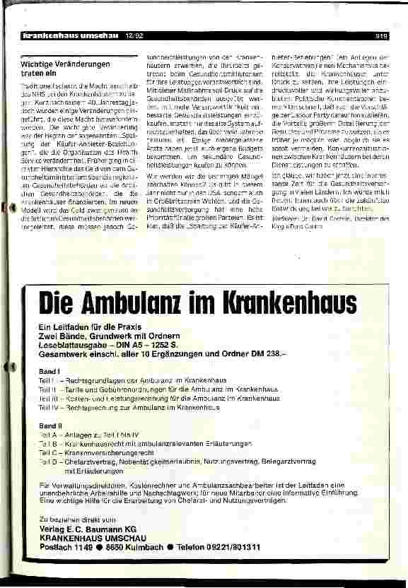 Vorschauseite 3: Das Gesundheitswesen in Großbritannien - Was kann noch verbessert werden?