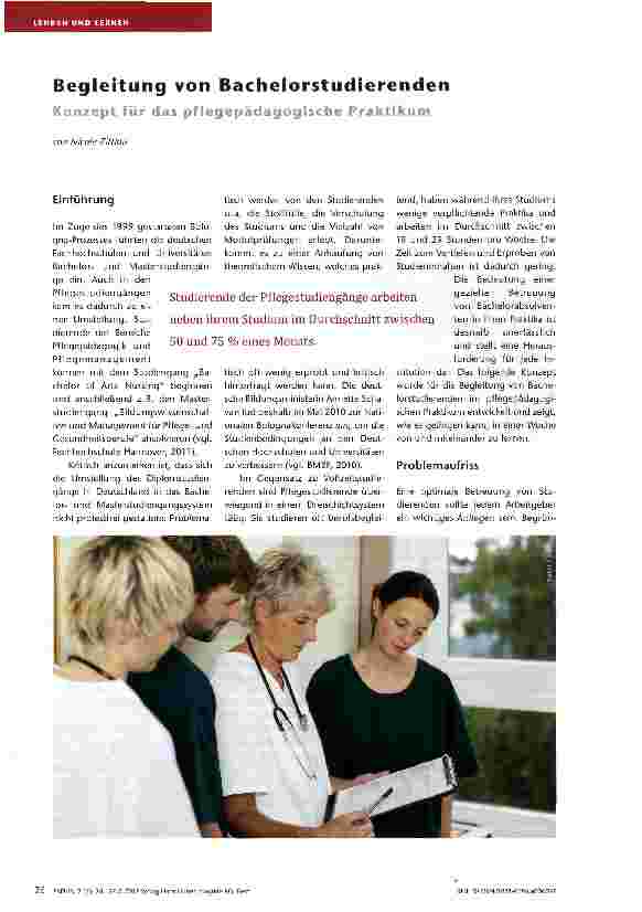 Vorschauseite 1: Begleitung von Bachelorstudierenden
