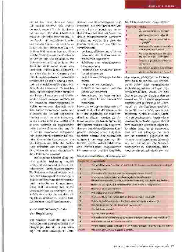Vorschauseite 2: Begleitung von Bachelorstudierenden