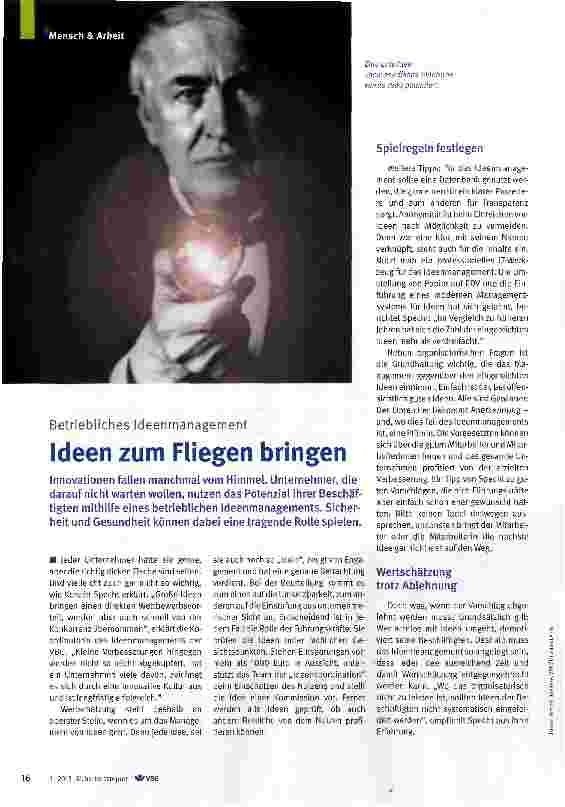 Vorschauseite 1: Ideen zum Fliegen bringen