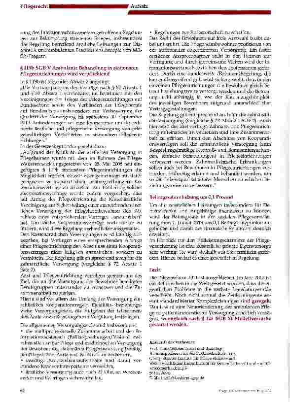 Vorschauseite 6: Das Gesetz zur Neuausrichtung der Pflegeversicherung