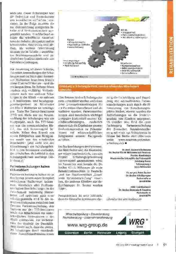 Vorschauseite 4: Gesundheit ist erlernbarExzellente Patientenschulung als Best Practice in Rehabilitationskliniken