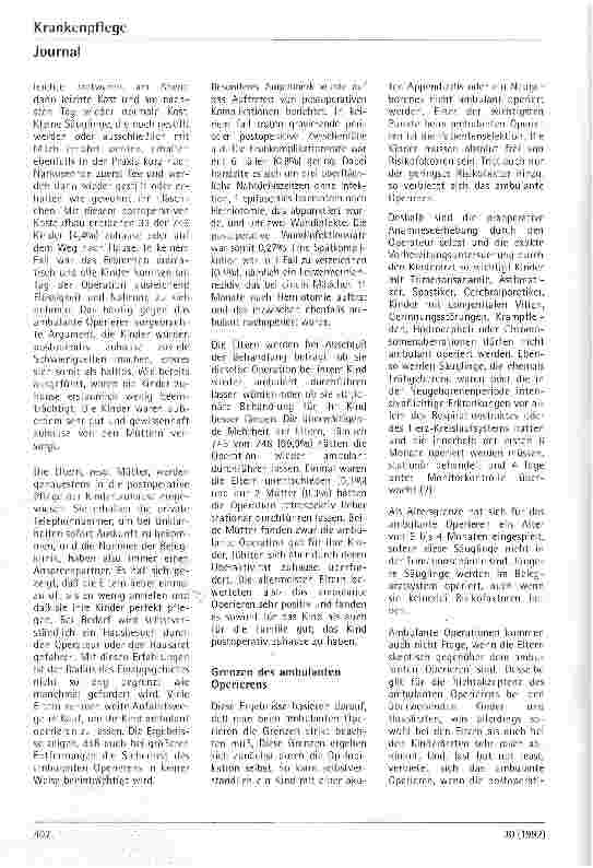 Vorschauseite 4: Welche Eingriffe sind in der Kinderchirurgie ambulant durchführbar?