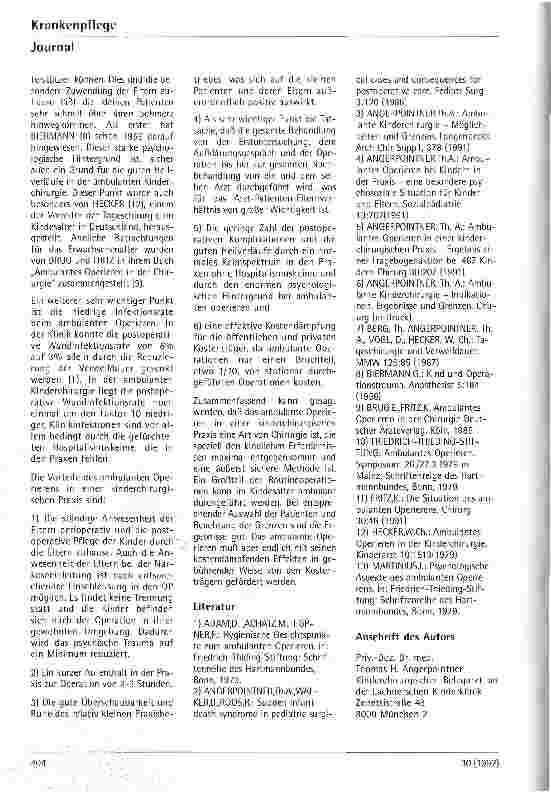 Vorschauseite 6: Welche Eingriffe sind in der Kinderchirurgie ambulant durchführbar?