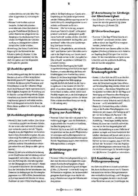 Vorschauseite 2: Neues zum Krankenpflegegesetz