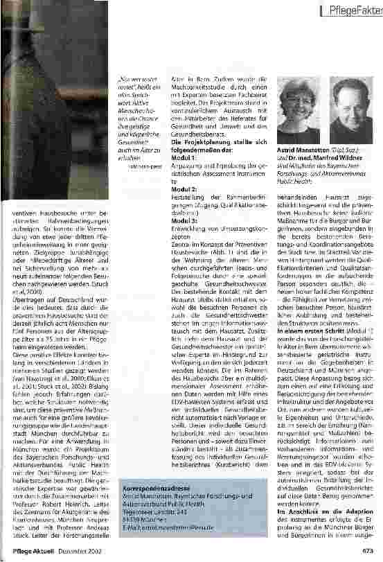 Vorschauseite 2: Prävention hat keine Altersgrenze