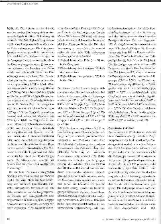 Vorschauseite 4: Intrinsische Faktoren mit prädisponierender Wirkung für eine Ruptur des vorderen Kreuzbandes durch einen Nicht-Kontakt-Mechanismus
