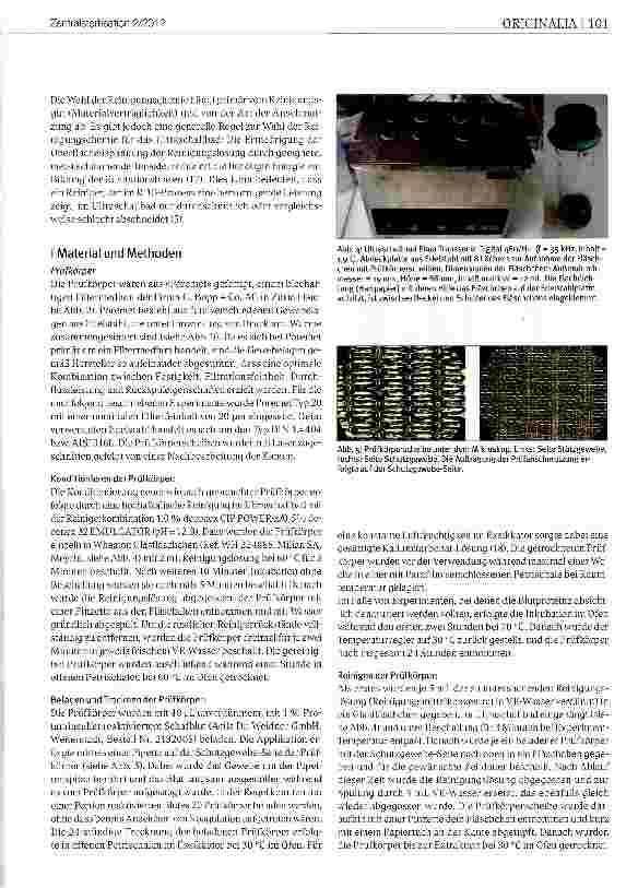 Vorschauseite 3: Eine Methode zur Quantifizierung der Reinigungsleistung im UltraschalIbad