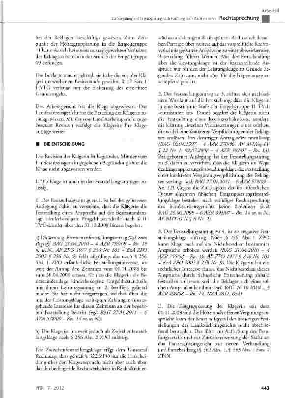 Vorschauseite 4: Zur Vergütung und Eingruppierung nach Ausübung eines Rückkehrrechts