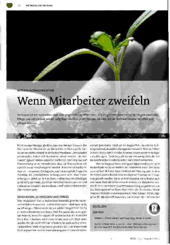Vorschauseite 1: Wenn Mitarbeiter zweifeln