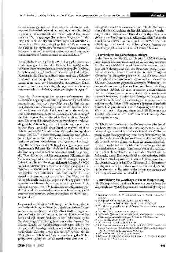 Vorschauseite 2: Der Sicherheitszuschlag im Rahmen der Prüfung der Angemessenheit der Kosten der Unterkunft nach dem SGB II