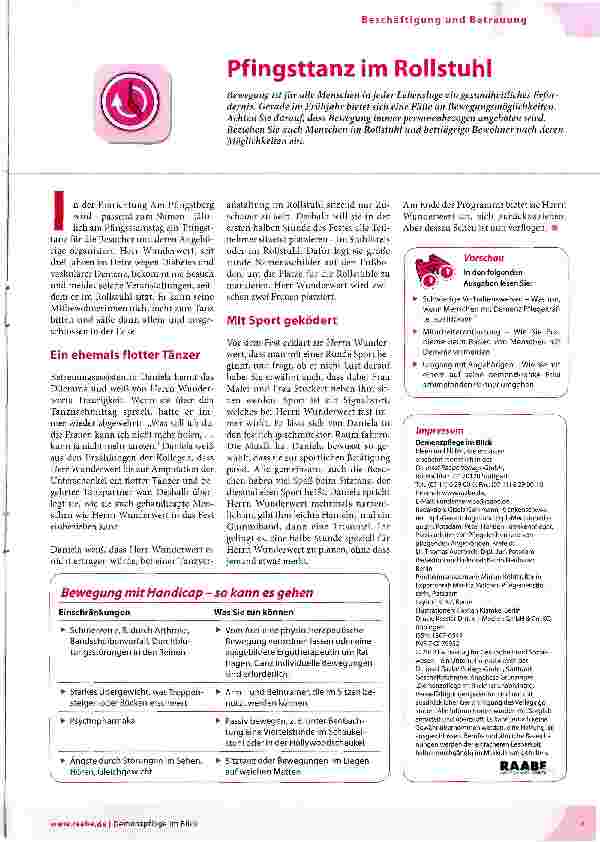 Vorschauseite 1: Pfingsttanz im Rollstuhl