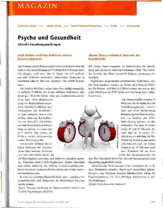 Vorschauseite 1: Psyche und Gesundheit