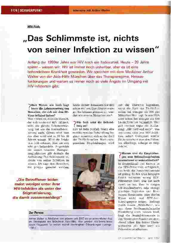 Vorschauseite 1: Das Schlimmste ist, nichts von seiner Infektion zu wissen