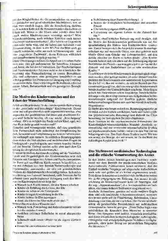 Vorschauseite 2: Künstliche Befruchtung und Ethik