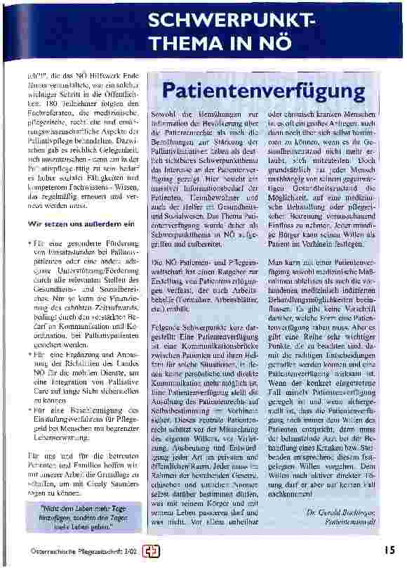 Vorschauseite 2: Leben können bis zum Tod