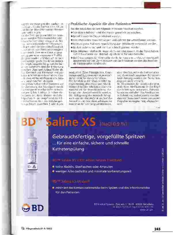 Vorschauseite 3: Inhalationstherapie - was Celsius schon wusste