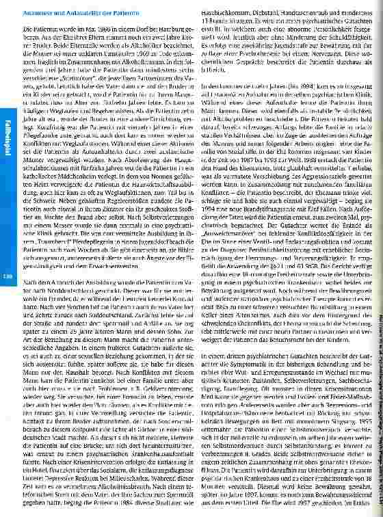Vorschauseite 2: Psychotherapie und Bezugspflege im Rahmen der therapeutischen Gemeinschaft, eine bisher zwei Jahre dauernde stationäre Borderline-Behandlung