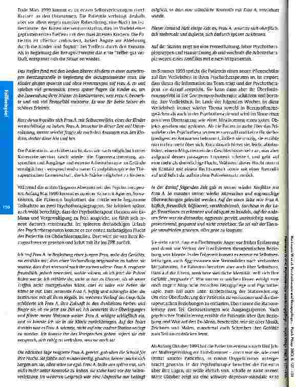 Vorschauseite 4: Psychotherapie und Bezugspflege im Rahmen der therapeutischen Gemeinschaft, eine bisher zwei Jahre dauernde stationäre Borderline-Behandlung