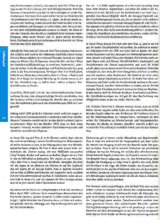 Vorschauseite 6: Psychotherapie und Bezugspflege im Rahmen der therapeutischen Gemeinschaft, eine bisher zwei Jahre dauernde stationäre Borderline-Behandlung