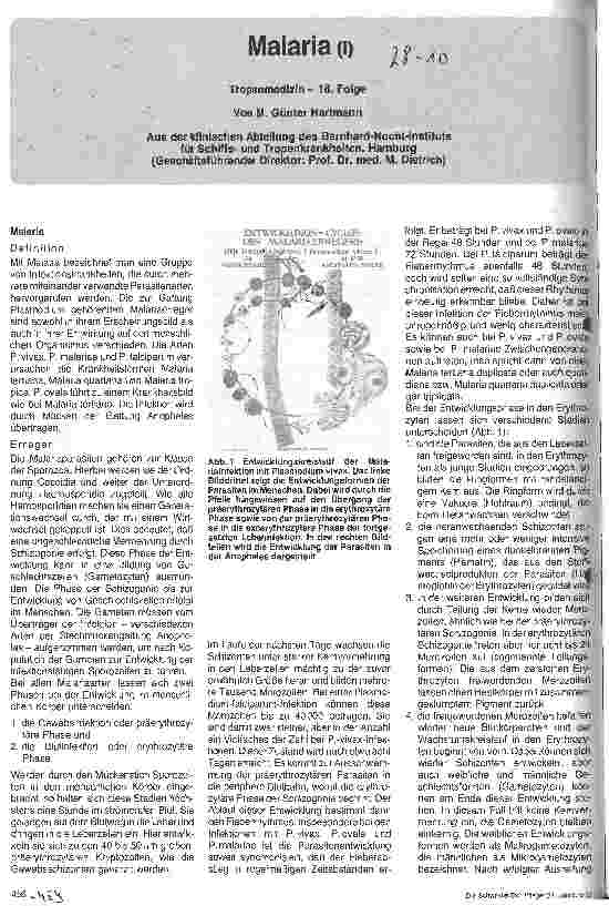 Vorschauseite 1: Malaria