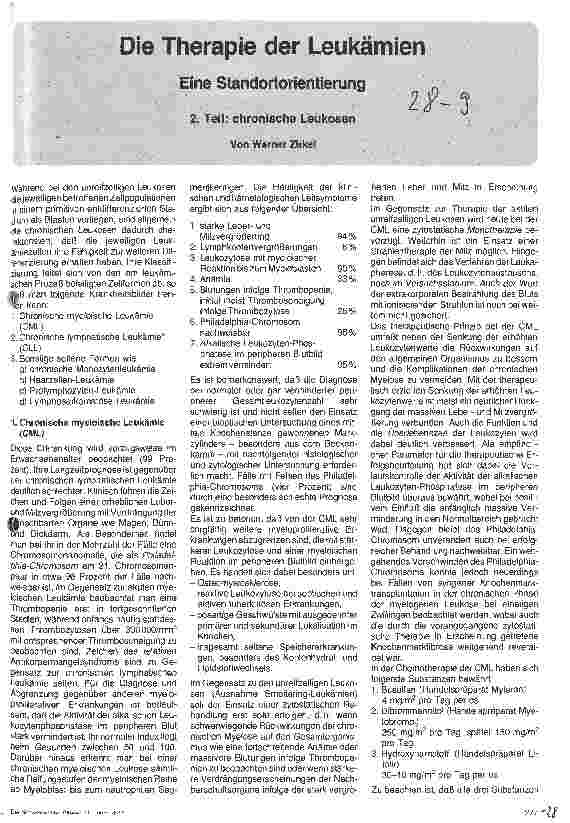Vorschauseite 1: Die Therapie der Leukämien
