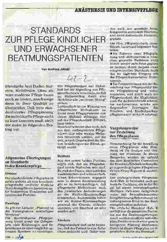 Vorschauseite 1: Standards zur Pflege kindlicher und erwachsener Beatmungspatienten